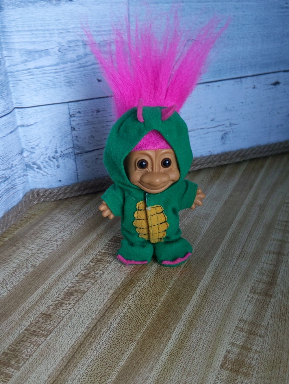 Vintage 90s Russ Berrie Dinosaur Troll Doll - Pink Hair